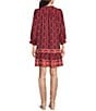 Nurture 3/4 Sleeve V-Neck Short Shift Dress - Image 2