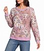 Nurture Batik Print Long Sleeve Crew Neck Knit Top - Image 1
