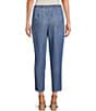 Color:Medium Blue - Image 2 - by Westbound Drawstring Elastic Waist Cropped Utility Pants