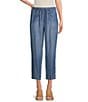 Color:Medium Blue - Image 1 - by Westbound Drawstring Elastic Waist Cropped Utility Pants