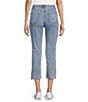 Nurture by Westbound Cropped High Rise Striped Slim Fit Jeans, Color:Light Blue - Image 2