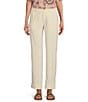 Color:Bone - Image 1 - by Westbound Linen Blend Mid Rise Utility Side Pocket Cropped Wide Leg Ankle Length Pant