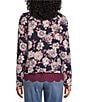 Color:Navy Floral - Image 2 - by Westbound Long Sleeve Floral Quilted Jacket