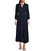 Color:Navy Sea - Image 1 - by Westbound Long Sleeve Maxi Dress