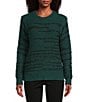 Color:Woodland - Image 1 - by Westbound Long Sleeve Textured Crew Neck Sweater