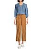 Nurture by Westbound Lyocell Pull-On Wide Leg Crop, Color:Desert Dune - Image 3