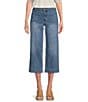 Color:Blue - Image 1 - by Westbound Patch Pocket Mid Rise Wide Leg Crop Jeans