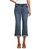 Nurture by Westbound Petite Size High-Rise 5-Pocket Slim Crop Rolled Cuff Boyfriend Jeans, Color:Medium Blue - Image 1