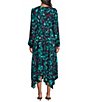 Nurture by Westbound Petite Size Long Sleeve Tiered Midi Dress, Color:Watercolor - Image 2