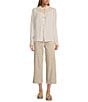 Nurture by Westbound Petite Size Patch Pocket Wide-Leg Cropped Pants, Color:Stone - Image 3