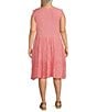 Color:Blush - Image 2 - by Westbound Plus Size Cap Flutter Sleeve Short Dress