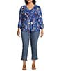 Nurture by Westbound Plus Size High Rise 5-Pocket Slim Crop Rolled Cuff Boyfriend Jeans, Color:Medium Blue - Image 3