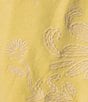 Nurture by Westbound Plus Size Knit Crew Neck Floral Embroidered Elbow Sleeve Top, Color:First Rays - Image 4