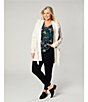 Color:Oatmeal - Image 5 - by Westbound Plus Size Long Sleeve Open Front Fringe Cardigan