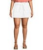 Color:White - Image 1 - by Westbound Plus Size Mid Rise Belted Shorts