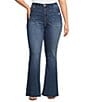 Color:Blue - Image 1 - by Westbound Plus Size Mid Rise Bootcut Jeans