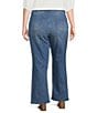 Color:Medium Blue - Image 2 - by Westbound Plus Size Mid Rise Wide Leg Jeans