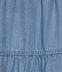 Color:Blue - Image 4 - by Westbound Plus Size Pull-On Tiered A-Line Midi Skirt