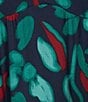 Nurture by Westbound Plus Size V-Neck Long Sleeve Tiered Midi Dress, Color:Watercolor - Image 3