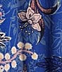Nurture by Westbound Plus Size Woven Floral Print 3/4 Sleeve V-Neck Top, Color:Black Batik Floral - Image 5