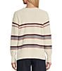 Color:Ivory Multi - Image 2 - by Westbound V-neck Long Sleeve Sweater