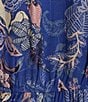 Nurture by Westbound Woven Floral Print 3/4 Sleeve V-Neck Top, Color:Black Batik Floral - Image 4