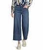 Nurture Drapey Stretch Denim High Rise Cropped Palazzo Pants - Image 1