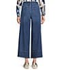 Nurture Drapey Stretch Denim High Rise Cropped Palazzo Pants - Image 2