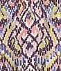 Nurture Elbow Sleeve Henley Neck Blouse, Color:Purple Ikat - Image 4