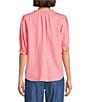Nurture Elbow Sleeve Notch Neck Top - Image 2