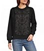 Nurture Embroidered Long Sleeve Crew Neck Pullover - Image 1
