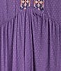 Nurture Embroidered Long Sleeve V-Neck Midi Dress, Color:Amethyst - Image 3