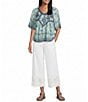 Nurture Embroidered Short Sleeve V-Neck Top - Image 3