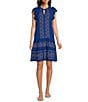 Nurture Flutter Sleeve V-Neck Short Swing Dress - Image 1