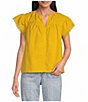 Nurture Flutter Sleeve V-Neck Top - Image 1