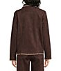Nurture Long Sleeve Button Front Faux Suede Jacket - Image 2