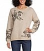 Nurture Long Sleeve Floral Patterned Crew Neck Sweater - Image 1