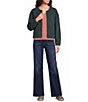 Nurture Long Sleeve Zipper Front Embroidered Jacket - Image 3