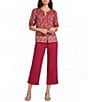 Nurture Mid Rise Flared Wide Leg Crop Pants - Image 3