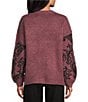 Nurture Paisley Pattern Long Sleeve Crew Neck Sweater - Image 2
