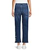 Nurture Petite Mid Rise Embroidered Straight Ankle Jeans - Image 2