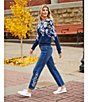 Nurture Petite Mid Rise Embroidered Straight Ankle Jeans - Image 6
