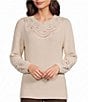 Nurture Petite Size 3/4 Sleeve Crew Neck Sweater - Image 1