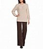 Nurture Petite Size 3/4 Sleeve Crew Neck Sweater - Image 3