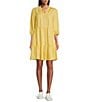 Nurture Petite Size 3/4 Sleeve Tiered Ruffle Short Dress, Color:First Rays - Image 1