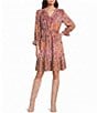 Nurture Petite Size 3/4 Sleeve V-Neck Short Dress - Image 1