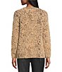 Nurture Petite Size Cheetah Print Long Sleeve Crew Neck Sweater - Image 2