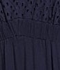 Nurture Petite Size Elbow Bubble Sleeve V-Neck Maxi Dress - Image 3