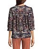 Nurture Petite Size Elbow Sleeve Crew Neck Top - Image 2