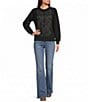 Nurture Petite Size Embroidered Long Sleeve Crew Neck Pullover - Image 3
